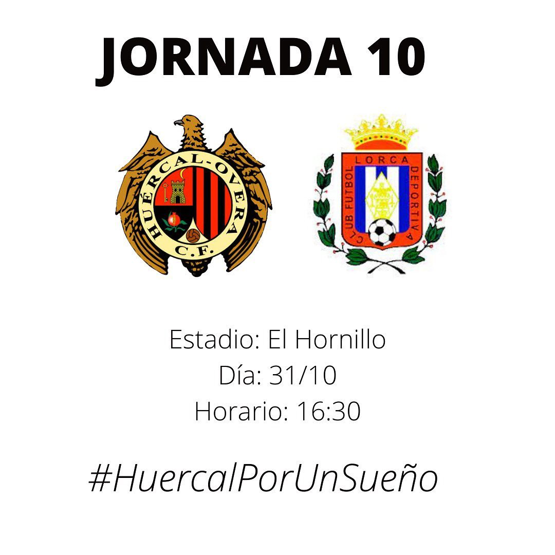 Cartel Huércal-Overa CF vs CF Lorca Deportiva 31-10-21