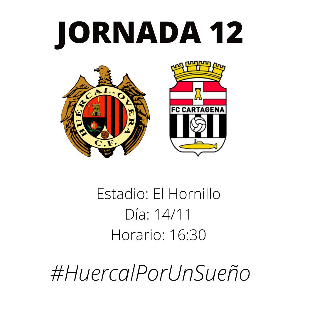 Cartel Huércal-Overa CF vs FC Cartagena SAD 14-11-21