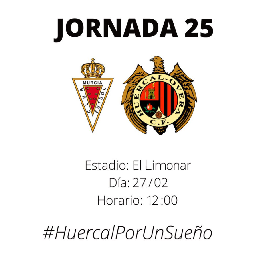 Cartel Real Murcia Imperial vs Huércal-Overa CF 27-02-22